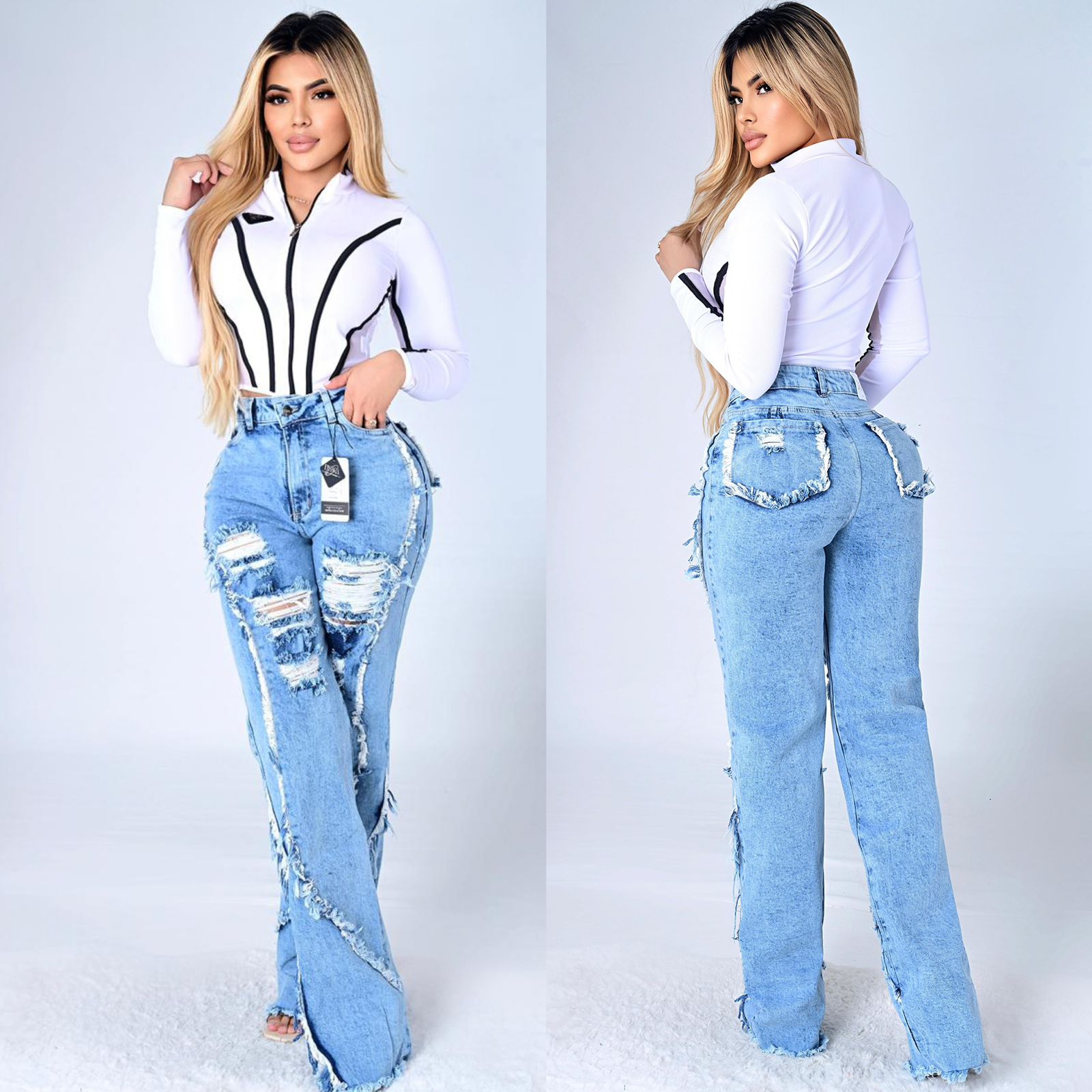Jeans licrado rouse con y sin piedra