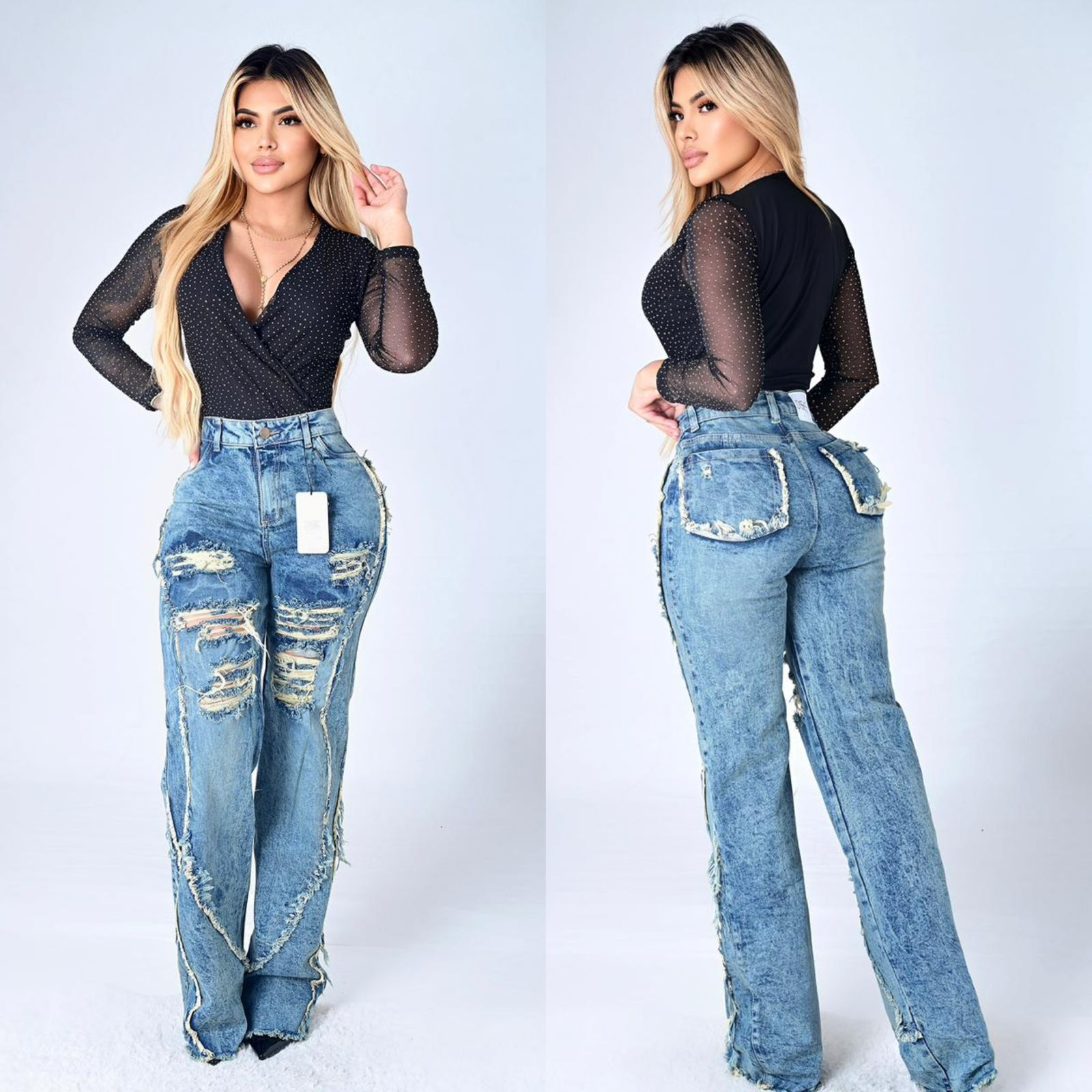 Jeans licrado rouse con y sin piedra