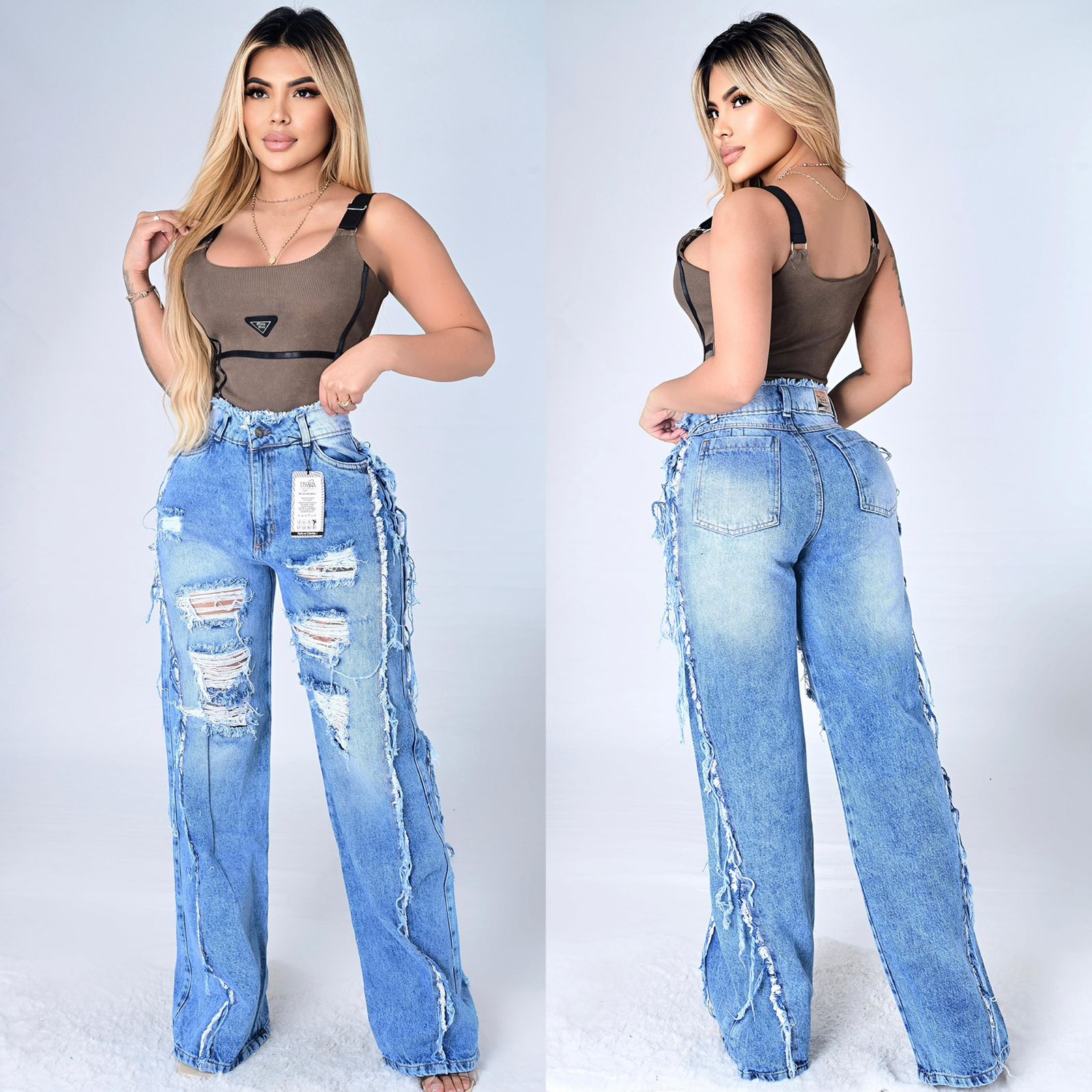 Jeans licrado rouse con y sin piedra