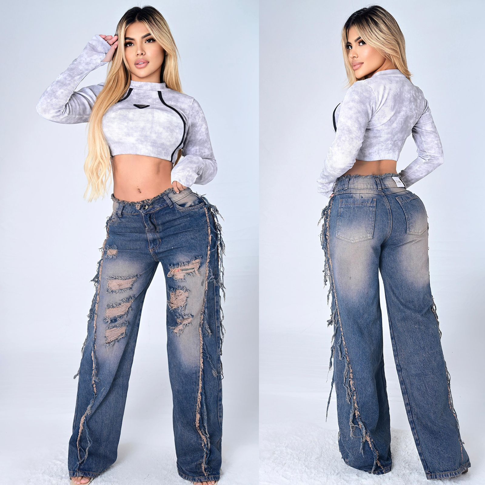 Jeans licrado rouse con y sin piedra