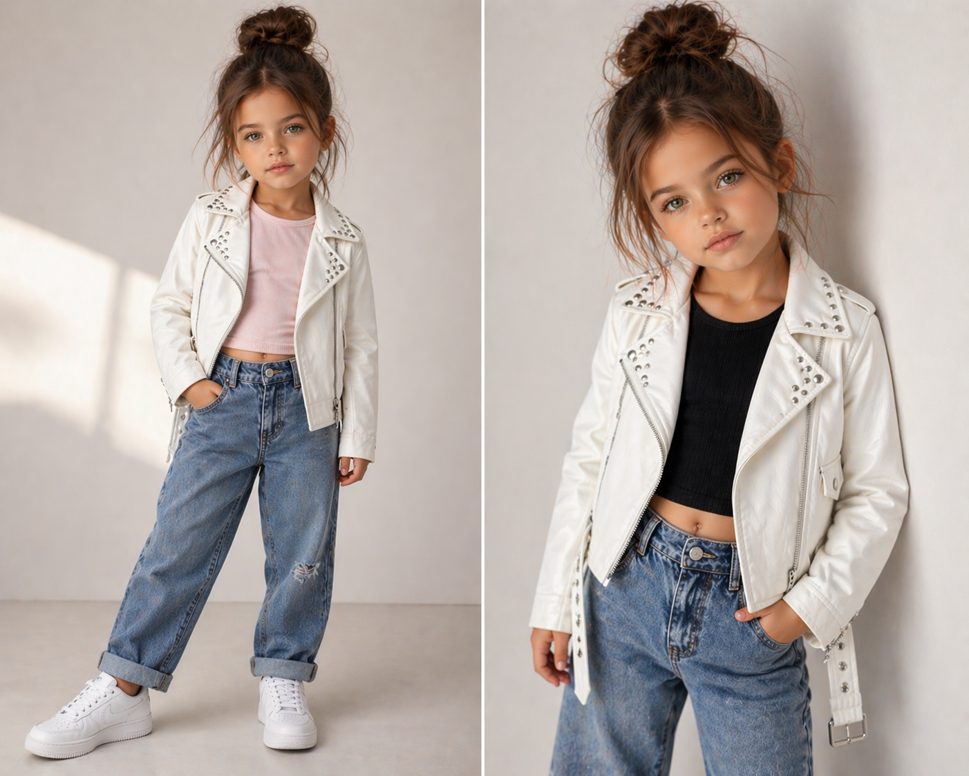 Chaqueta de cuerina para niña 👧