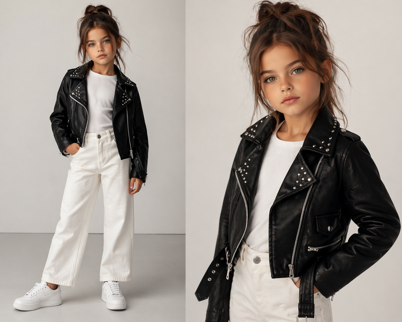 Chaqueta de cuerina para niña 👧